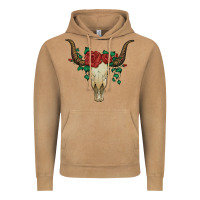 Vintage Camel bull skull with roses Vintage Hoodie - Artiststas