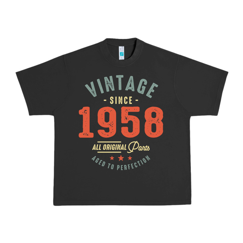 Vintage Since 1958 - 64th Birthday Retro Classic Urban Heavy Tee by linhVisuals | Teevron