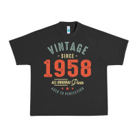 Pigment Black Vintage Since 1958 - 64th Birthday Retro Classic Urban Heavy Tee - linhVisuals