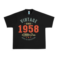 Black Vintage Since 1958 - 64th Birthday Retro Classic Urban Heavy Tee - linhVisuals