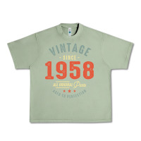 Oil Green Vintage Since 1958 - 64th Birthday Retro Classic Urban Heavy Tee - linhVisuals