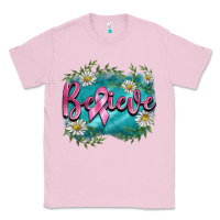 Bubblegum Pink breast cancer believe Classic Tee - BarkalooDesign