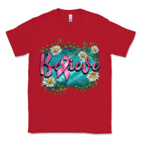 Red breast cancer believe Classic Tee - BarkalooDesign