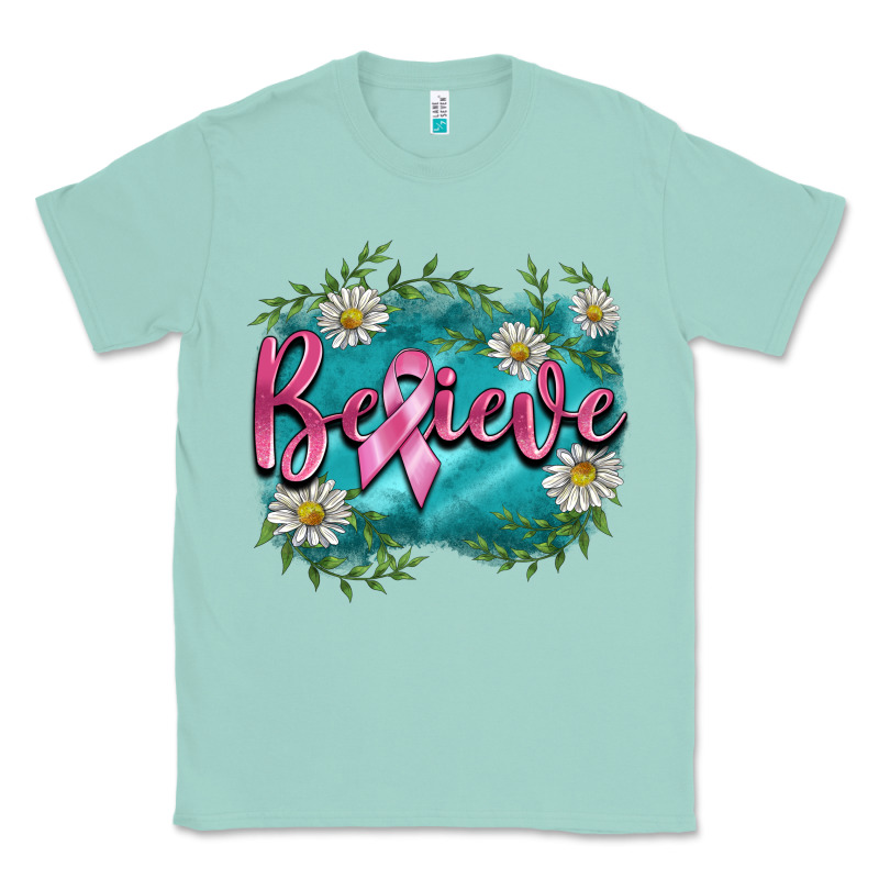 Breast Cancer Believe Classic Tee by BarkalooDesign | Teevron