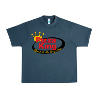 Midnight Navy Pizza King Cowboy Urban Heavy Tee - linhVisuals