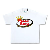 White Pizza King Cowboy Urban Heavy Tee - linhVisuals