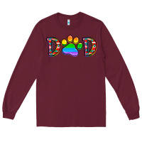 Burgundy dad lgbt Long Sleeve Tee - CowhideDigitalArt