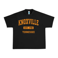 Black knoxville tennessee tn vintage athletic sports design pullover hoodie Urban Heavy Tee - linhVisuals