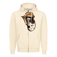 Sandshell Western Leopard Cowhide Tongue Zipper Hoodie - Jasminsmagicworld