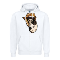White Western Leopard Cowhide Tongue Zipper Hoodie - Jasminsmagicworld