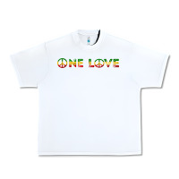 White one love rasta reggae music rastafarian lover jamaica peace t shirt Urban Heavy Tee - linhVisuals