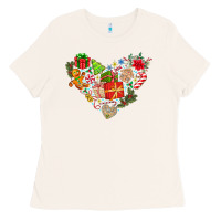 Bone merry Christmas heart Ladies Tee - CowhideDigitalArt