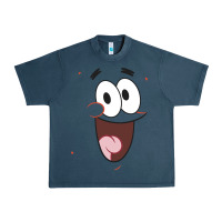 Midnight Navy sponge.bob squa.re.pants patrick face portrait Urban Heavy Tee - linhVisuals