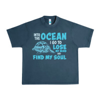 Midnight Navy into the ocean i go to find my soul Urban Heavy Tee - linhVisuals
