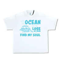 White into the ocean i go to find my soul Urban Heavy Tee - linhVisuals