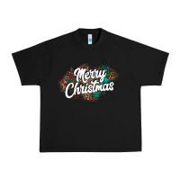 Black Merry Christmas Urban Heavy Tee - CowhideDigitalArt