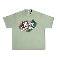 Oil Green Merry Christmas Urban Heavy Tee - CowhideDigitalArt