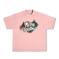Salmon Merry Christmas Urban Heavy Tee - CowhideDigitalArt