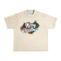 Sandshell Merry Christmas Urban Heavy Tee - CowhideDigitalArt
