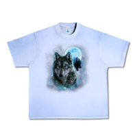 Grape Ice t shirt, grey wolf hunting ground, icy moon, forest, galaxy Urban Heavy Tee - linhVisuals