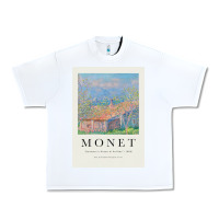 White Claude Monet 1888 Urban Heavy Tee - linhVisuals