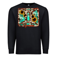 Black gemini turquoise cowhide Premium Sweatshirt - RanaPortraitStore