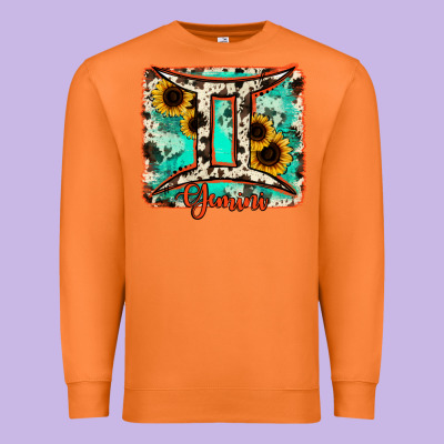 Gemini Turquoise Cowhide Premium Sweatshirt Designed By Ranaportraitstore