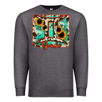 Charcoal Heather gemini turquoise cowhide Premium Sweatshirt - RanaPortraitStore