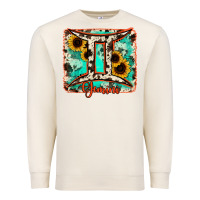Sandshell gemini turquoise cowhide Premium Sweatshirt - RanaPortraitStore