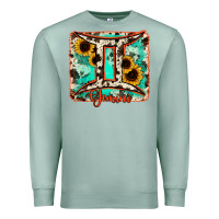 Seafoam gemini turquoise cowhide Premium Sweatshirt - RanaPortraitStore