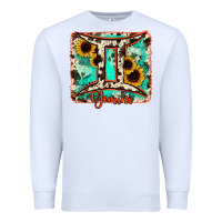 White gemini turquoise cowhide Premium Sweatshirt - RanaPortraitStore