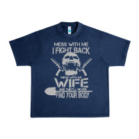 Navy mess with my wife and they Urban Heavy Tee - linhVisuals