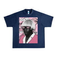 Navy tyler the creator 2 Urban Heavy Tee - linhVisuals