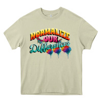 Mossy Normalize our differences Autism Heavy Core Tee - FaDigitalArtStudio