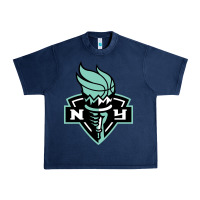 Navy new york women sport Urban Heavy Tee - linhVisuals