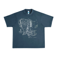Midnight Navy middle earth map [tb] Urban Heavy Tee - linhVisuals