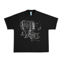 Black middle earth map [tb] Urban Heavy Tee - linhVisuals
