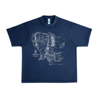 Navy middle earth map [tb] Urban Heavy Tee - linhVisuals