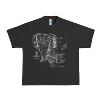 Pigment Black middle earth map [tb] Urban Heavy Tee - linhVisuals