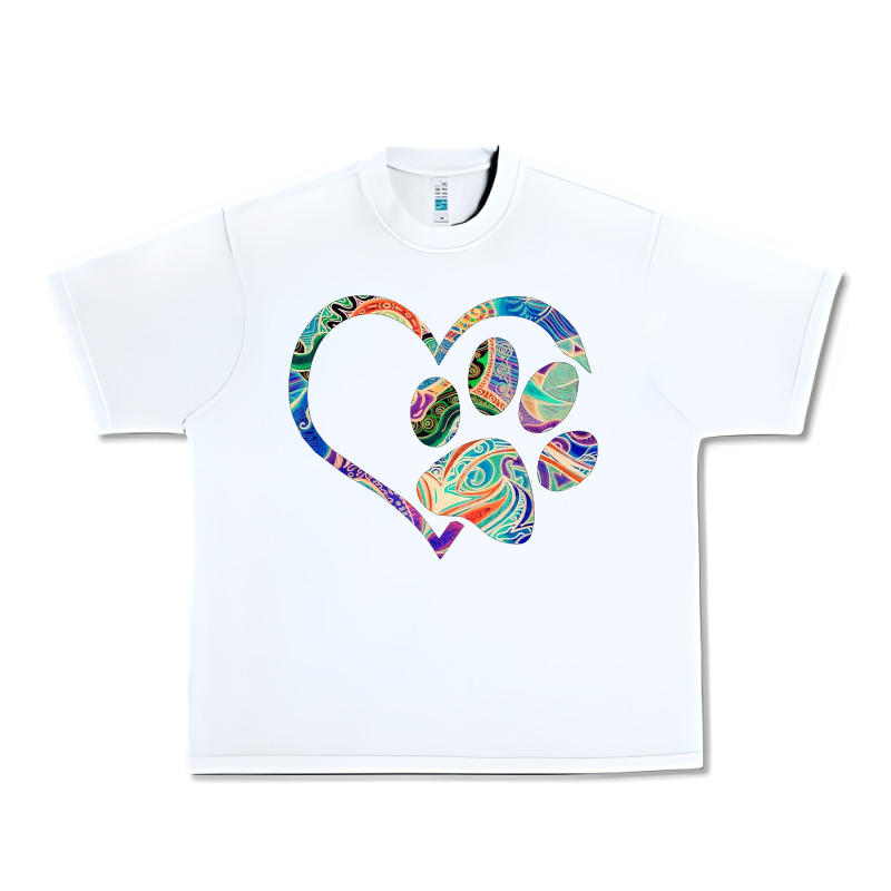 Dog Paw Print Tie Dye Rainbow Dog Lover Rescue Retro 70s T Shirt Urban Heavy Tee by linhVisuals | Teevron