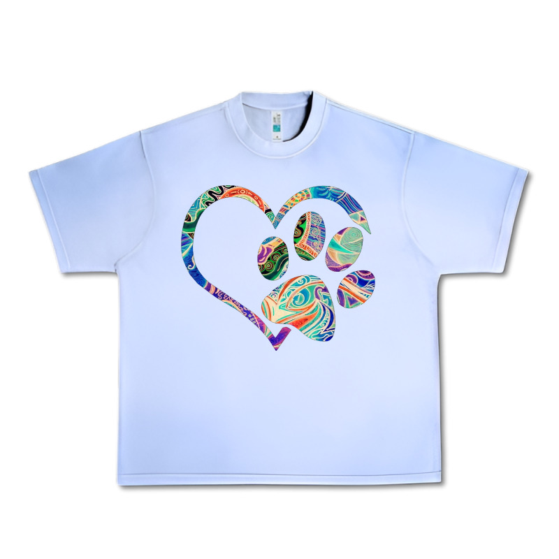 Dog Paw Print Tie Dye Rainbow Dog Lover Rescue Retro 70s T Shirt Urban Heavy Tee by linhVisuals | Teevron