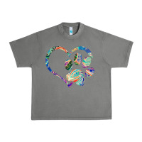 Tornado dog paw print tie dye rainbow dog lover rescue retro 70s t shirt Urban Heavy Tee - linhVisuals
