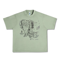 Oil Green middle earth map [tw] Urban Heavy Tee - linhVisuals