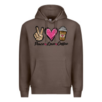 Coffee peace love coffee Premium Hoodie - Jasminsmagicworld