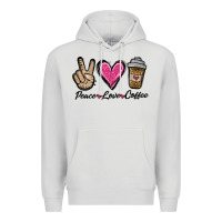 Dove Grey peace love coffee Premium Hoodie - Jasminsmagicworld