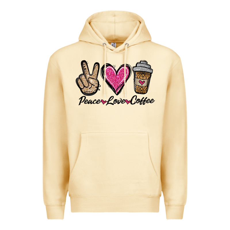 Peace Love Coffee Premium Hoodie by Jasminsmagicworld | Teevron