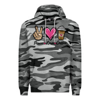 Slate Camo peace love coffee Premium Hoodie - Jasminsmagicworld