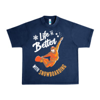 Navy snowboard t  shirt snowboarding i snowboarder i winter sports t  shirt Urban Heavy Tee - linhVisuals