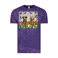 Cloud Purple Easter Dog Vintage Tee - CowhideDigitalArt