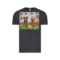 Vintage Black Easter Dog Vintage Tee - CowhideDigitalArt